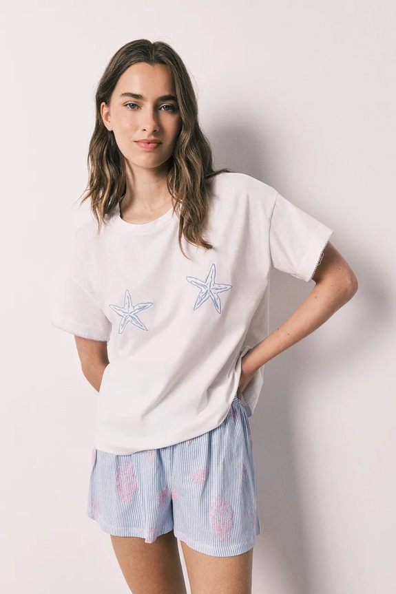 women'secret piżama damska bawełniana biały 3593063