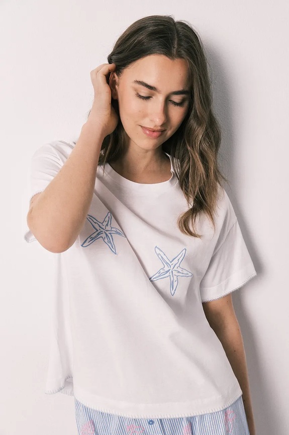 women'secret piżama damska bawełniana biały 3593063