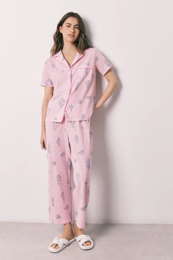 women'secret πιτζάμες δύο τεμαχίων Γυναικείες βαμβακερές ροζ 3593067