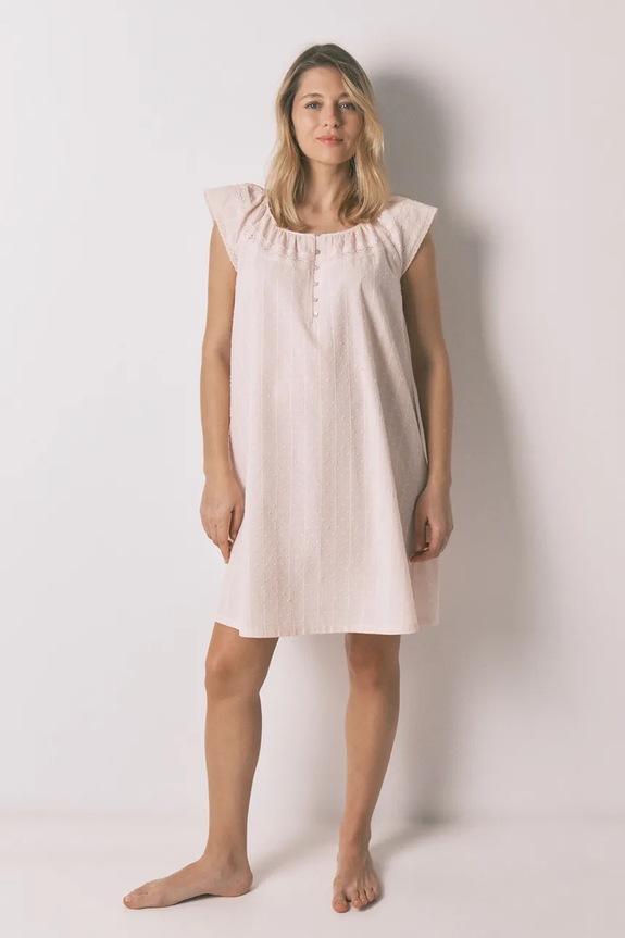 women'secret νυχτικό γυναικείο βαμβακερό μπεζ 3633455