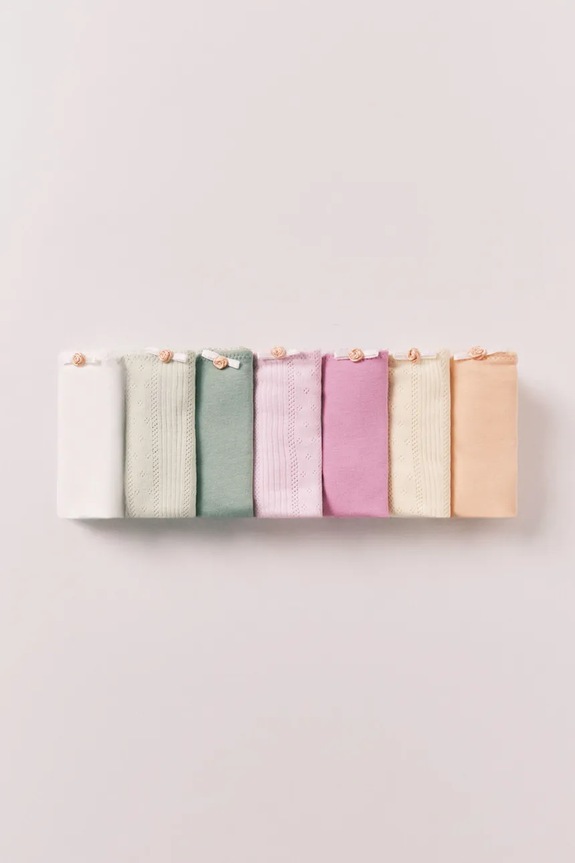 women'secret figi damskie bawełniane z elastanem 7-pack 4933680 multicolor AW26