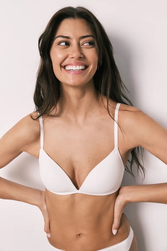 women'secret biustonosz z bawełną biały 5053951