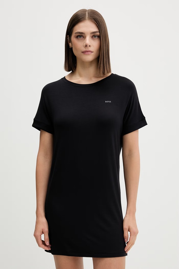 BOSS gornji dio pidžame za žene od viskoze ESSENCE_Sleepshirt crna 50566089