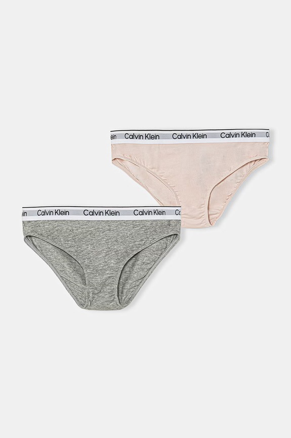 Calvin Klein Underwear figi dziecięce bawełniane z elastanem 2-pack różowy G80G800726.9BY2