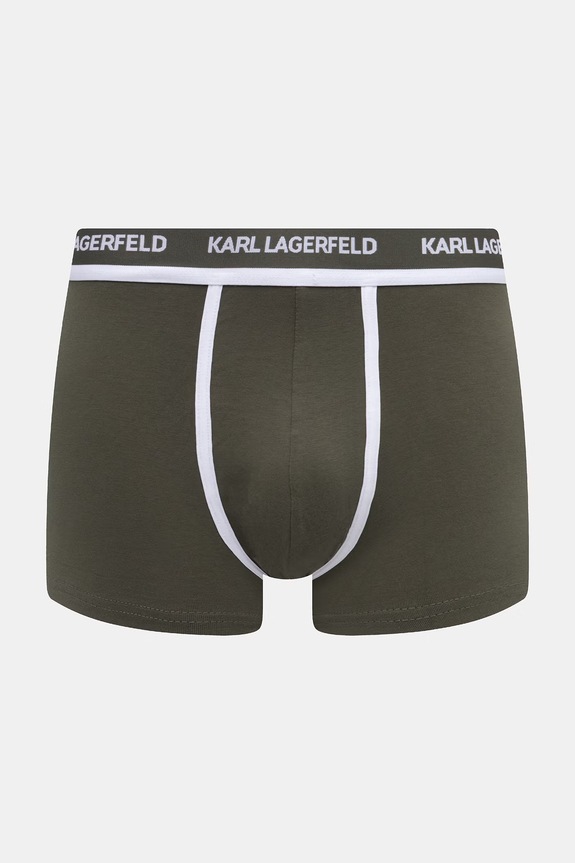 Odzież Karl Lagerfeld bokserki dopasowane męskie bawełniane z elastanem 3-pack B3M47001 zielony