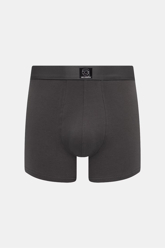 Karl Lagerfeld uske bokserice za muškarce od pamuka s elastanom IKON 3-pack B3M47006 siva AW26