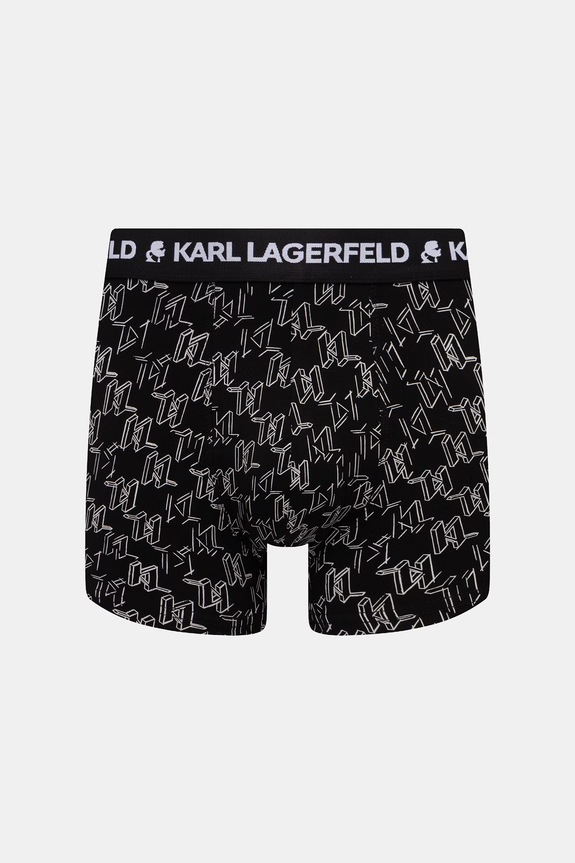 Odjeća Karl Lagerfeld uske bokserice za muškarce od pamuka s elastanom MONOGRAM 3-pack B3M47030 crna