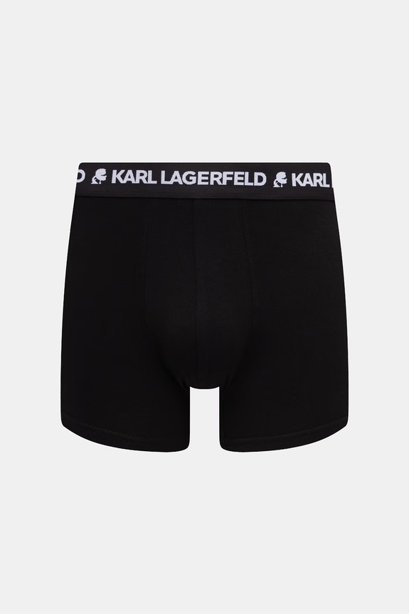 Karl Lagerfeld uske bokserice za muškarce od pamuka s elastanom MONOGRAM 3-pack crna B3M47030
