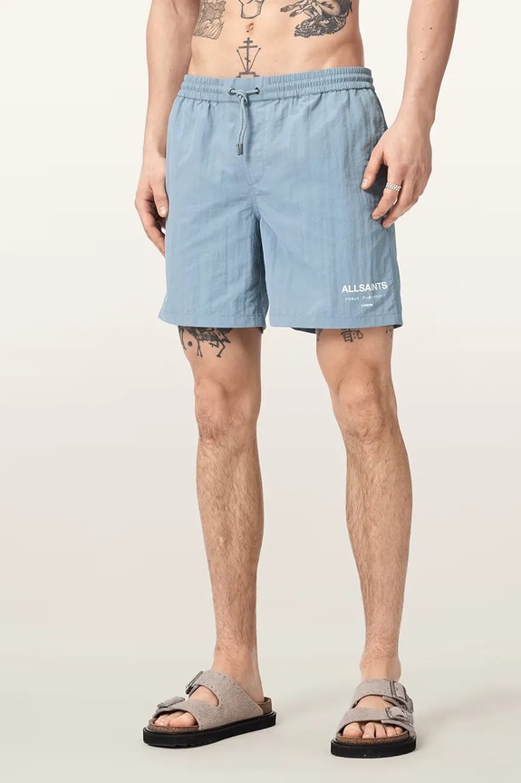 AllSaints szorty kąpielowe męskie niebieski M027WE
