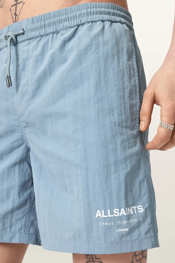 AllSaints szorty kąpielowe męskie niebieski M027WE