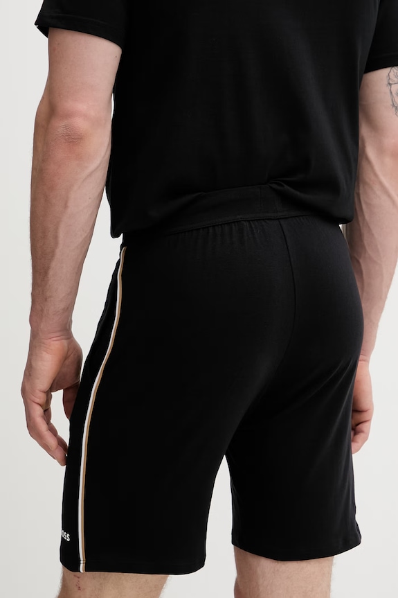 Odjeća BOSS kratke hlače za spavanje muške od pamuka s elastanom Unique Shorts 50566956 crna