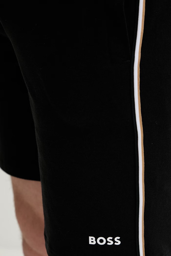 BOSS kratke hlače za spavanje muške od pamuka s elastanom Unique Shorts crna 50566956