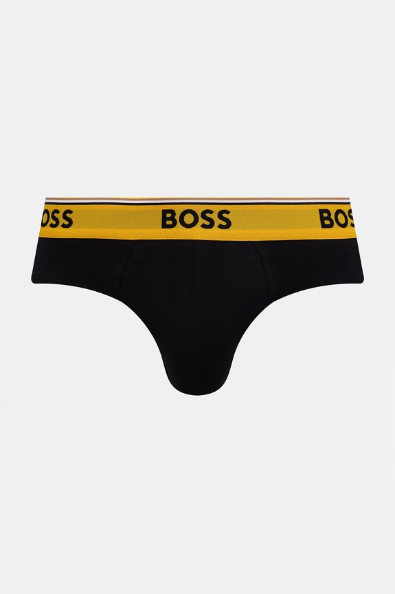 Odjeća BOSS slip gaće za muškarce od pamuka s elastanom 3-pack 50554683 crna