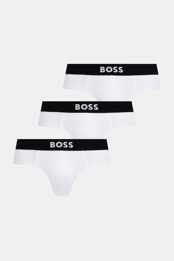 BOSS uske bokserice muške od pamuka s elastanom HipBr 3-pack bijela 50546561