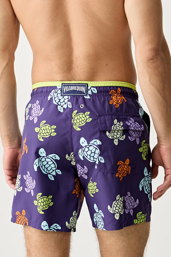 Odzież Vilebrequin szorty kąpielowe męskie MOKA MOKEB136 fioletowy