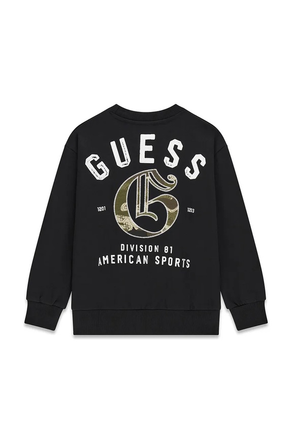 Guess hanorac pentru copii, din bumbac L6YQ04.K4026.9BY2 negru AW26