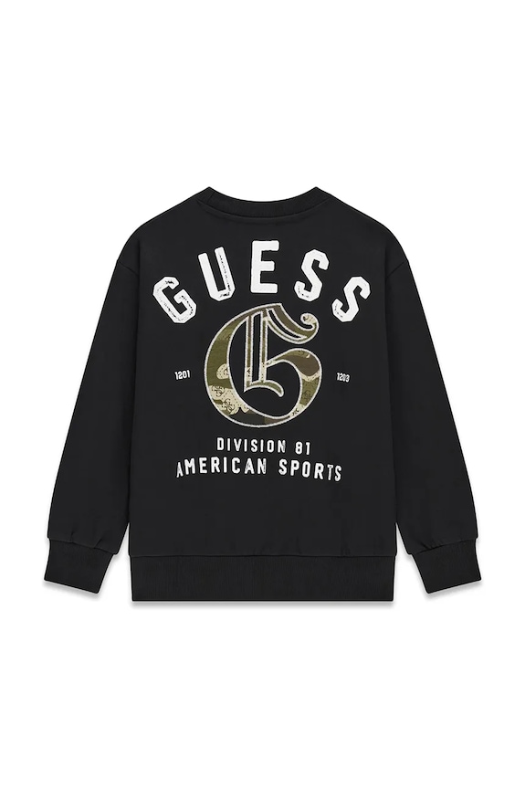 Guess hanorac pentru copii, din bumbac L6YQ04.K4026.9BY2 negru AW26