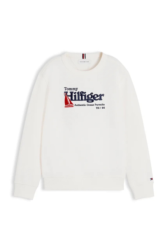 Tommy Hilfiger bluza dziecięca bawełniana KB0KB10506.128.176.9BY2 biały AW26