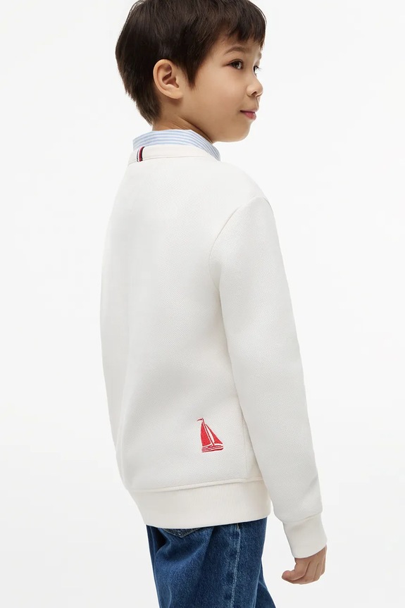 Tommy Hilfiger bluza dziecięca bawełniana biały KB0KB10506.128.176.9BY2