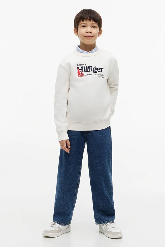 Tommy Hilfiger bluza dziecięca bawełniana KB0KB10506.128.176.9BY2 biały