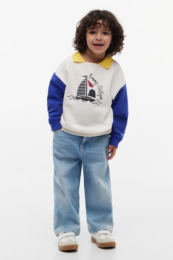 Tommy Hilfiger bluza dziecięca bawełniana biały KB0KB10501.98.122.9BY2
