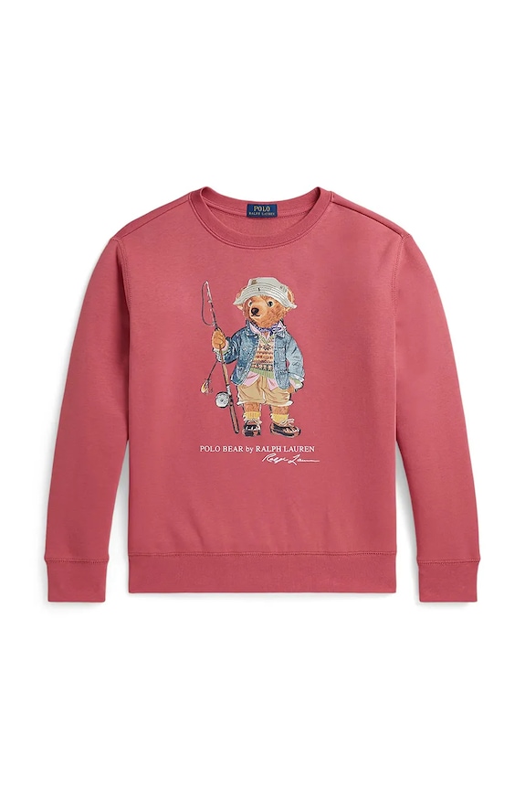 Polo Ralph Lauren dukserica za djecu s pamukom roza 323B18891001