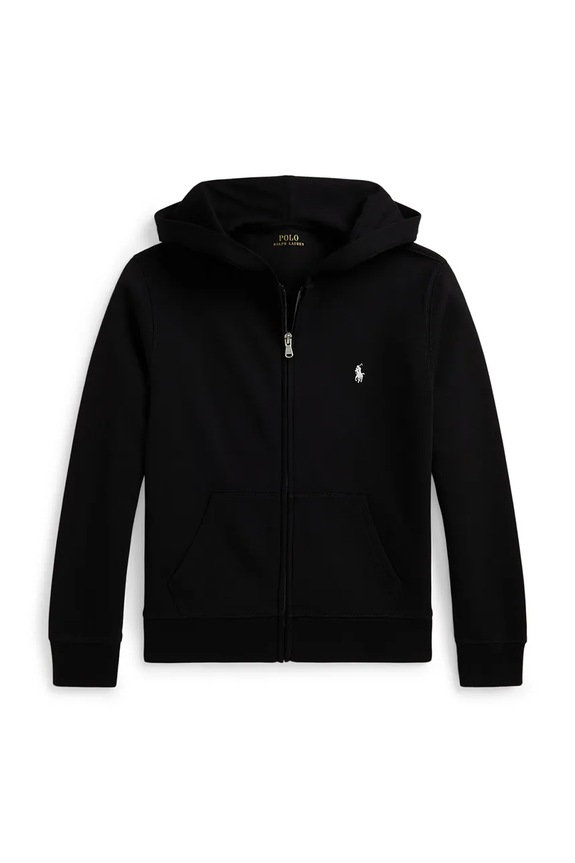 Polo Ralph Lauren dukserica sa kapuljačom za djecu s pamukom crna 323A95762005