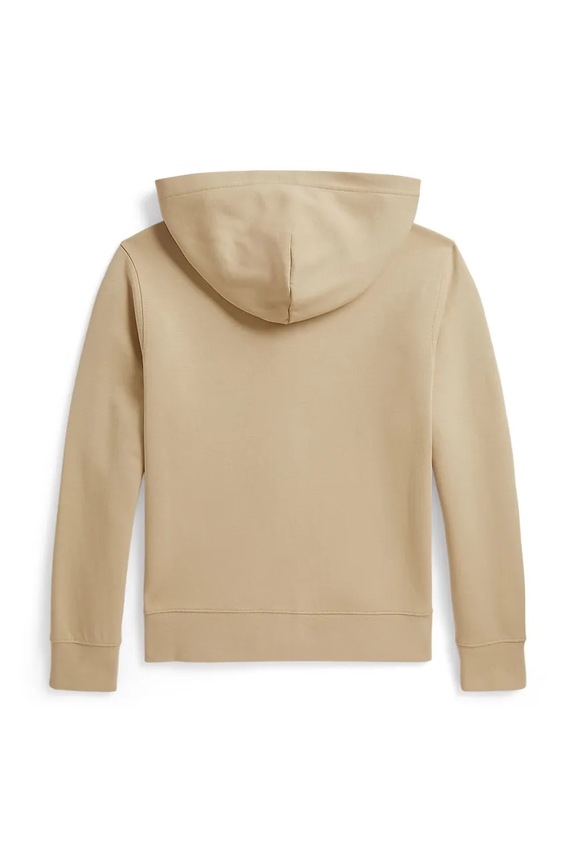 Polo Ralph Lauren dukserica na zakopčavanje sa kapuljačom za djecu s pamukom 323A95762004 bež AW26