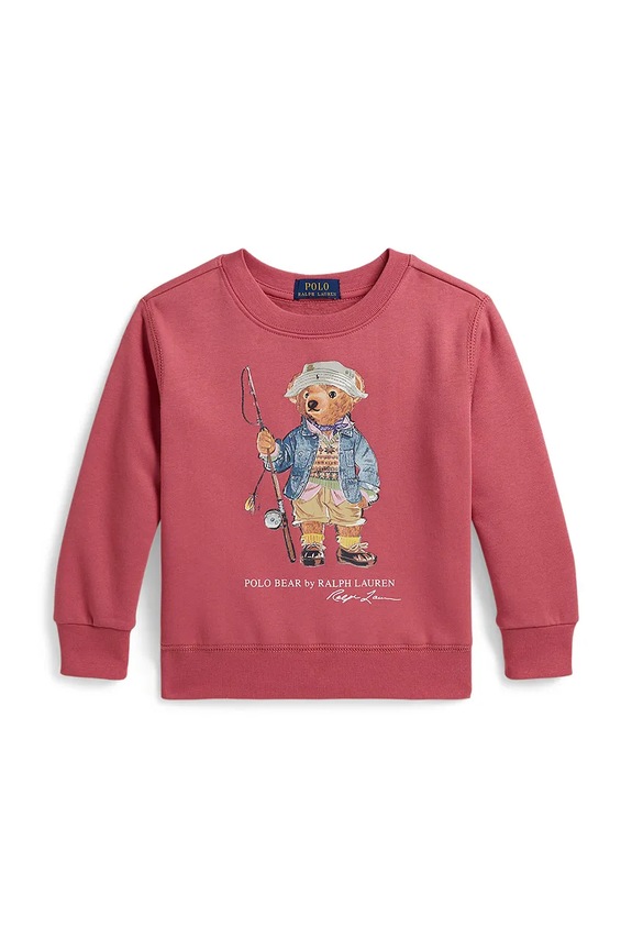 Polo Ralph Lauren dukserica za djecu s pamukom roza 322B18891001