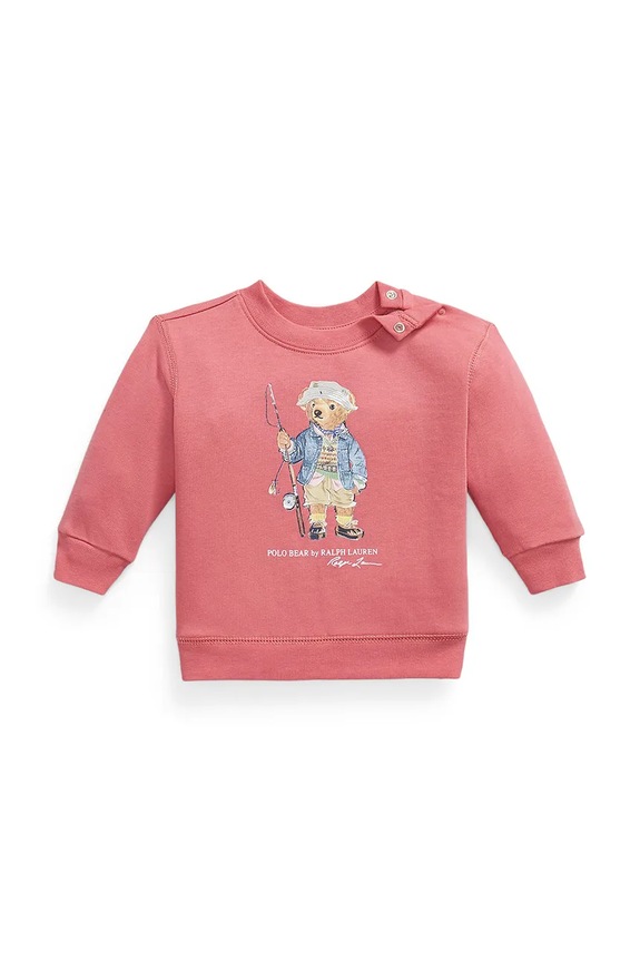 Polo Ralph Lauren pulover za dojenčke z bombažem roza 320B18891001
