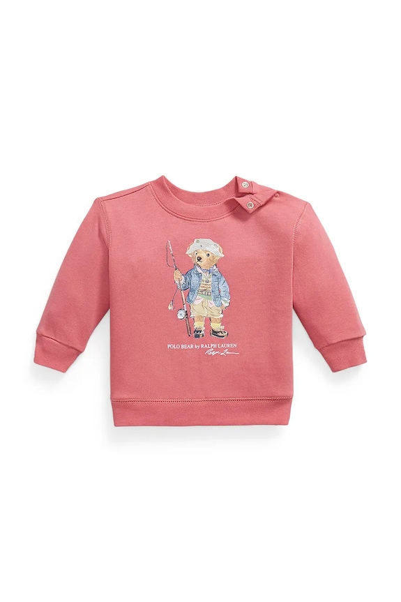 Polo Ralph Lauren pulover za dojenčke z bombažem roza 320B18891001