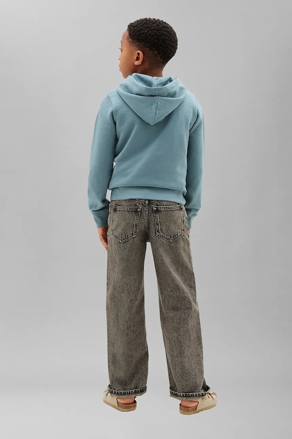 Chlapec Calvin Klein Jeans mikina s kapucňou detská bavlnená LVCKTJB39B.128.176.9BY2 modrá