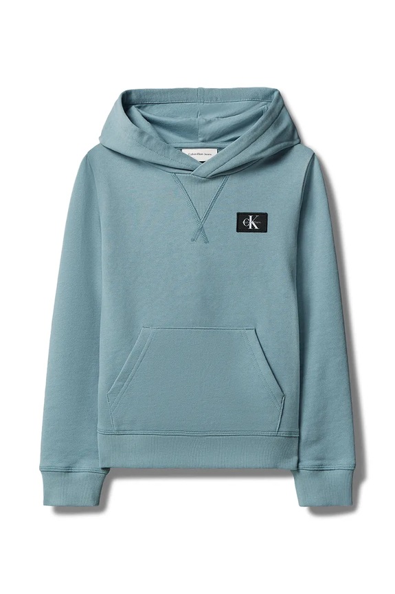 Calvin Klein Jeans mikina s kapucňou detská bavlnená LVCKTJB39B.104.122.9BY2 modrá AW26