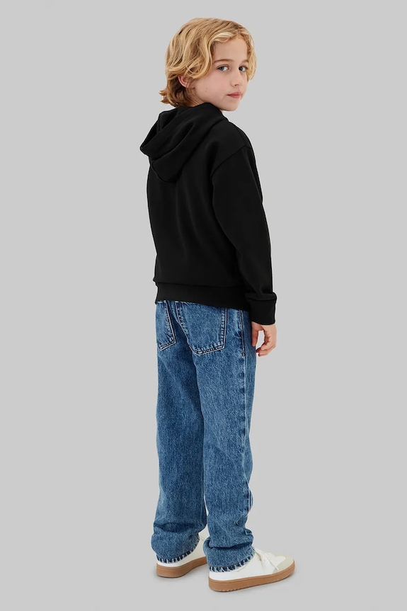 CHLAPEC Calvin Klein Jeans mikina s kapucí dětská bavlněná LVCKTJB40B.128.176.9BY2 černá