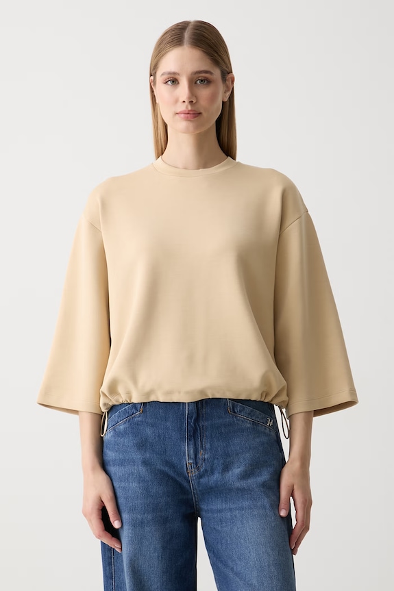 Joop! bluza damska z modalem beżowy 30103322