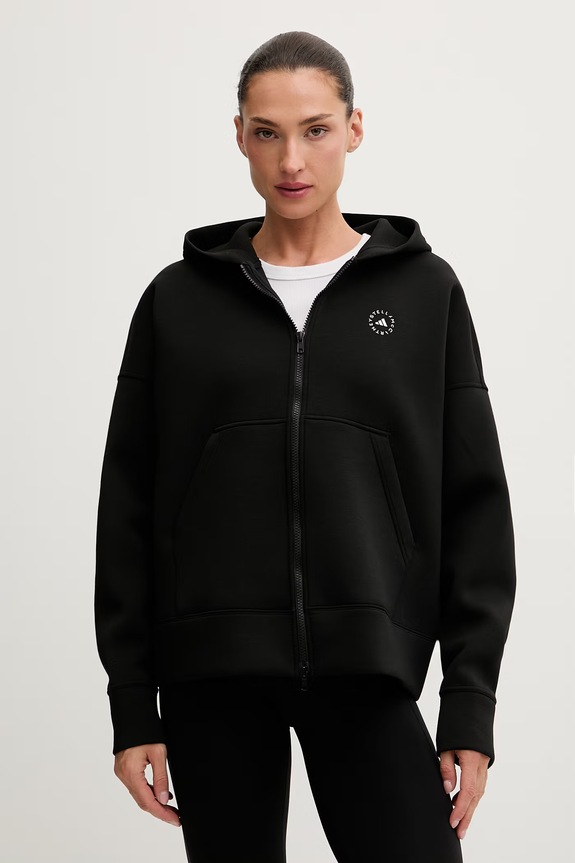 adidas by Stella McCartney bluza z kapturem damska czarny JV7036