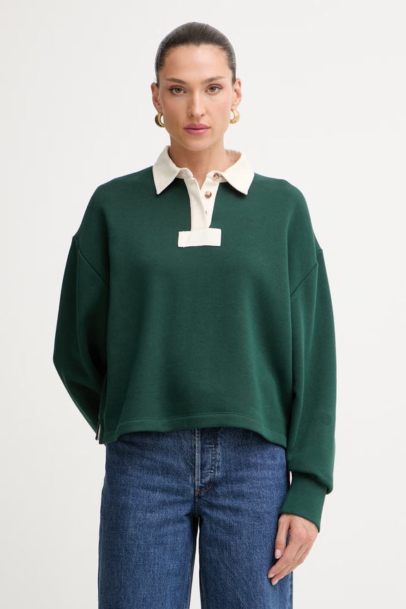 rag & bone bluza damska Terry zielony RE5I26PT3VW
