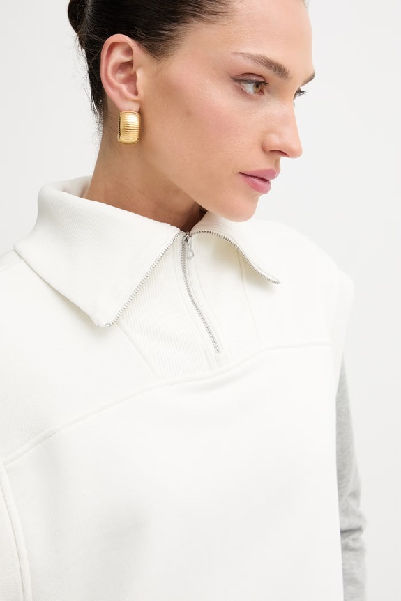 Rag & Bone bluza bez rękawów damska z bawełną Terry beżowy RE6826PT3VW