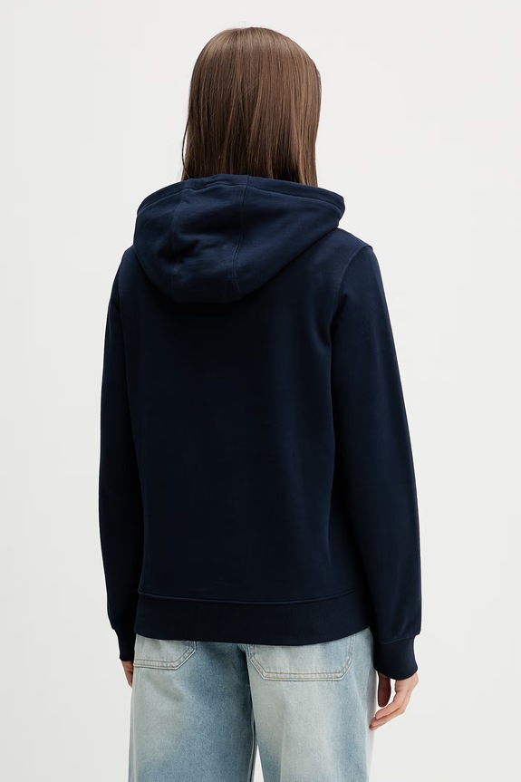Odjeća Tommy Jeans dukserica sa kapuljačom ženska s pamukom DW0DW22823 mornarsko plava