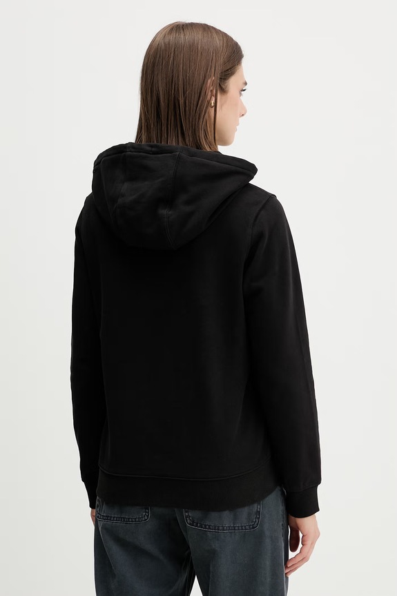 Odjeća Tommy Jeans dukserica sa kapuljačom ženska s pamukom DW0DW22823 crna