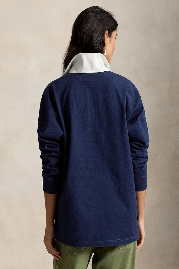 Polo Ralph Lauren mikina dámska bavlnená 211B17797 tmavomodrá AW26