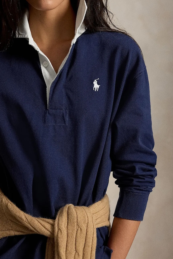 Polo Ralph Lauren mikina dámska bavlnená tmavomodrá 211B17797