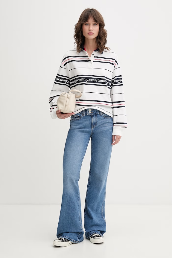 Tommy Jeans bluza damska bawełniana DW0DW23145 biały AW26