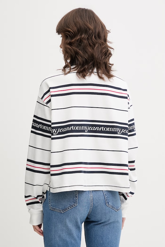 Odzież Tommy Jeans bluza damska bawełniana DW0DW23145 biały
