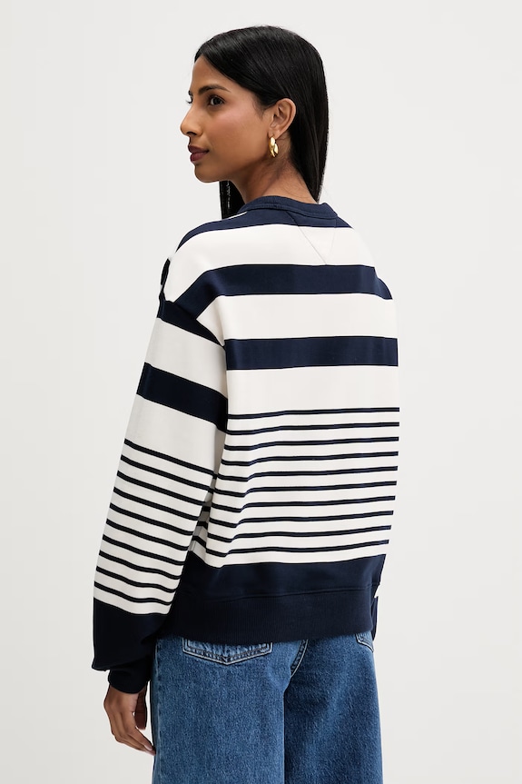 Odzież Tommy Jeans bluza oversize damska bawełniana DW0DW22824 granatowy