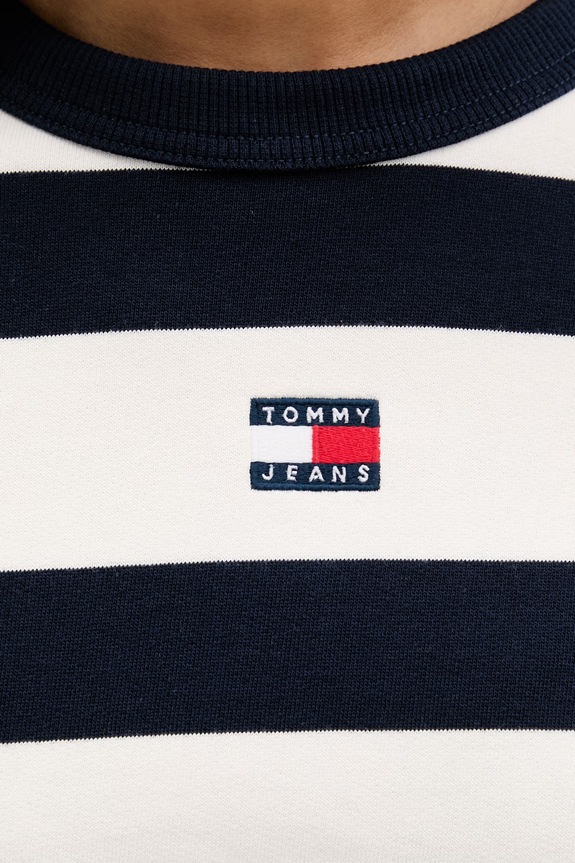 Tommy Jeans bluza oversize damska bawełniana DW0DW22824 granatowy