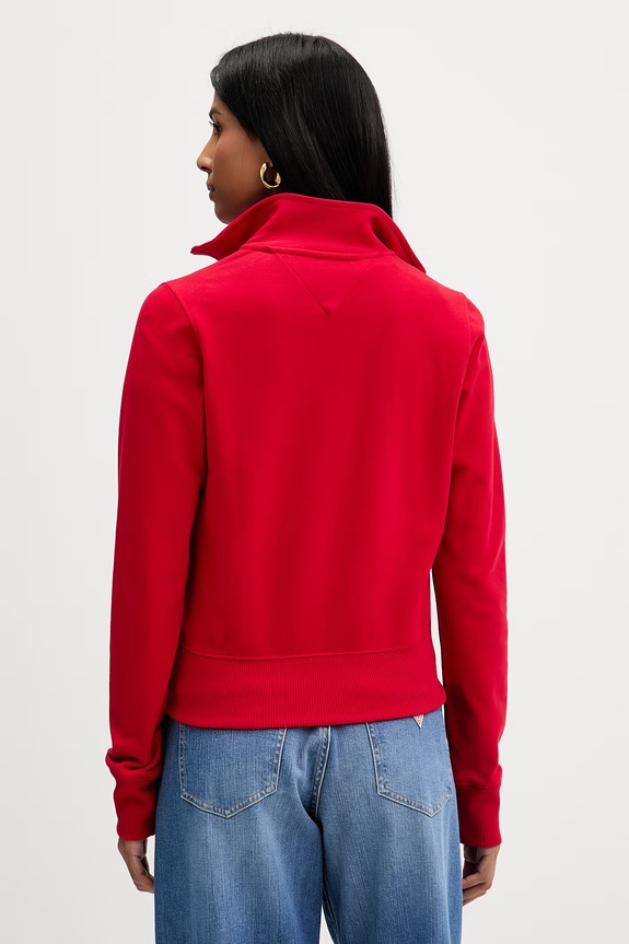 Oblečení Tommy Jeans mikina dámská bavlněná DW0DW22835 červená