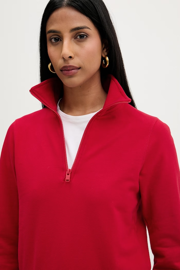 Tommy Jeans hanorac pentru femei, din bumbac rosu DW0DW22835