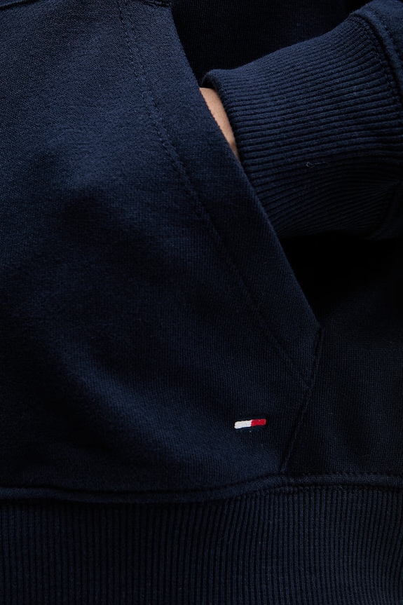 Tommy Jeans rozepínací mikina dámská bavlněná DW0DW22834 námořnická modř