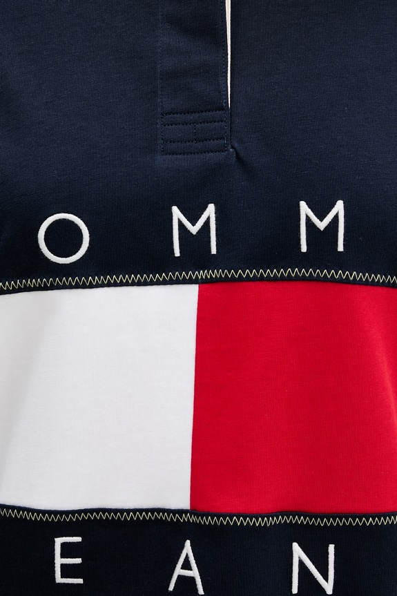 Tommy Jeans dukserica za žene od pamuka DW0DW22827 mornarsko plava